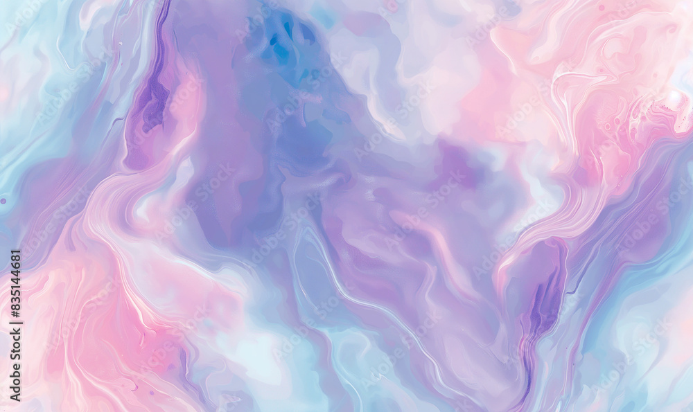 A soft pastel marble pattern with delicate swirls of pink, purple and blue, creating an elegant background for design projects that need to convey luxury or romantic vibes A soft pastel marble pattern with delicate swirls of pink, purple and blue, creating an elegant background for design projects that need to convey luxury or romantic vibes
