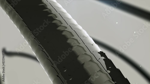 Shampoo or serum nourish hair , Animation Nourish hair action of shampoo or serum. Concept Repair damaged hair. 3d rendering.