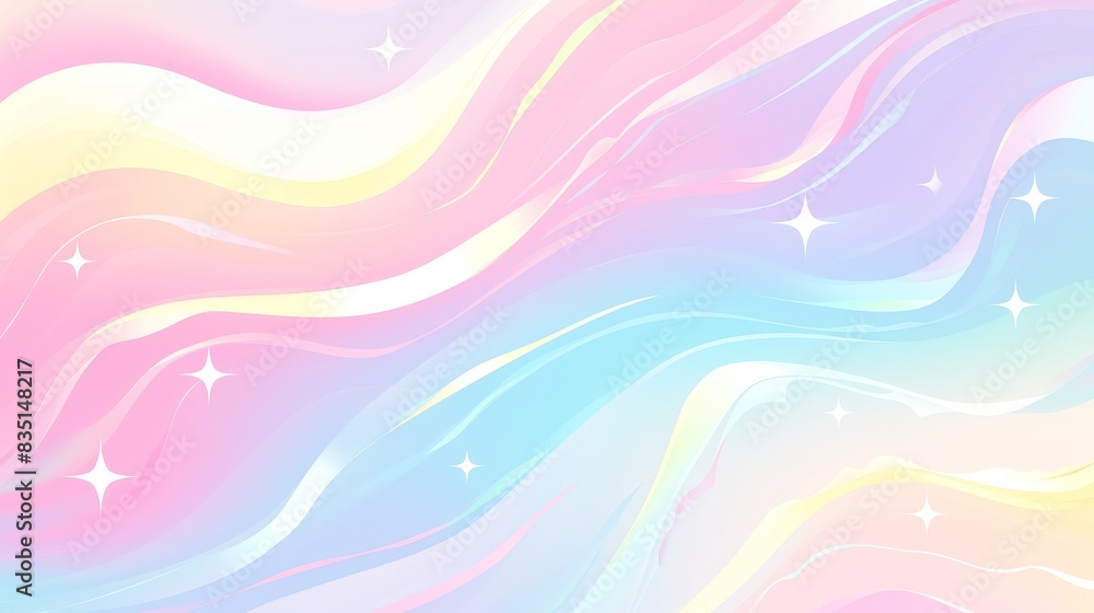 Pastel Rainbow Gradient with Star Accents Pastel Rainbow Gradient with Star Accents