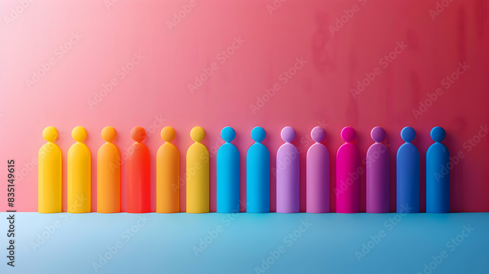 Diverse Pride Month Business Icons: Promoting Inclusion in the Workplace through Realistic Imagery. Perfect for Corporate and Community Ads. Photo Stock Concept Diverse Pride Month Business Icons: Promoting Inclusion in the Workplace through Realistic Imagery. Perfect for Corporate and Community Ads. Photo Stock Concept