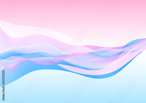Wavy Background Pink and Blue