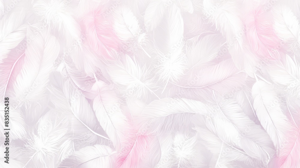 Soft Pink Feather Pattern