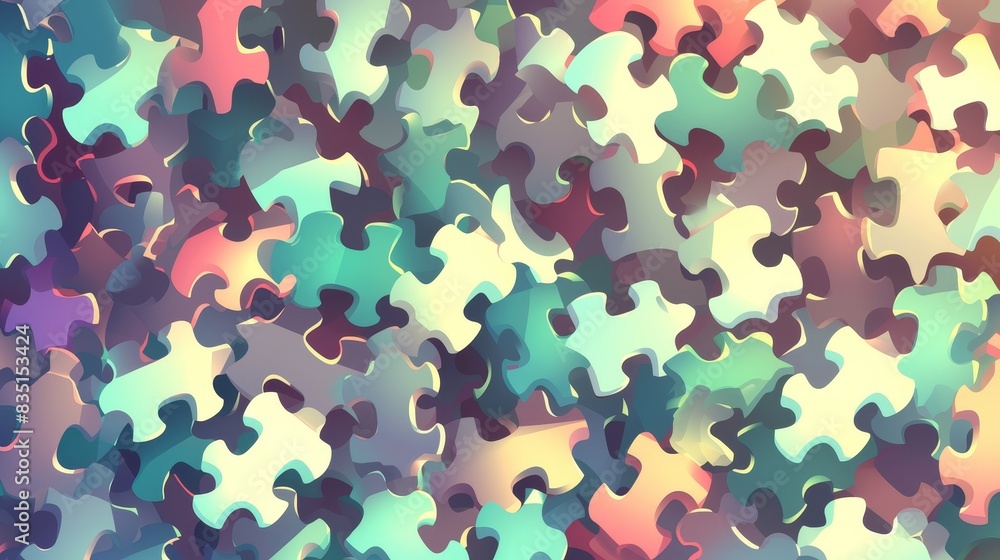 Colorful Jigsaw Puzzle Pattern Colorful Jigsaw Puzzle Pattern