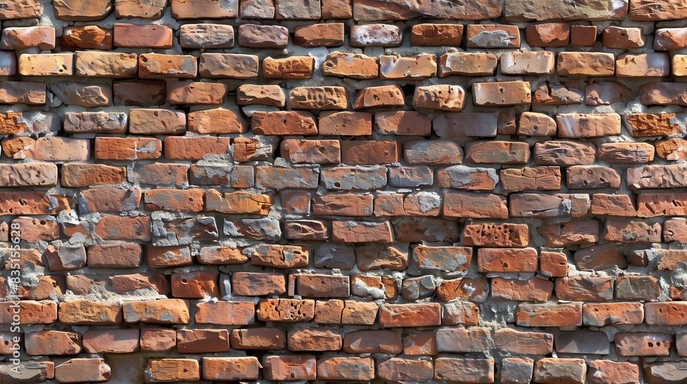 Obraz premium Background texture of a weathered brick wall