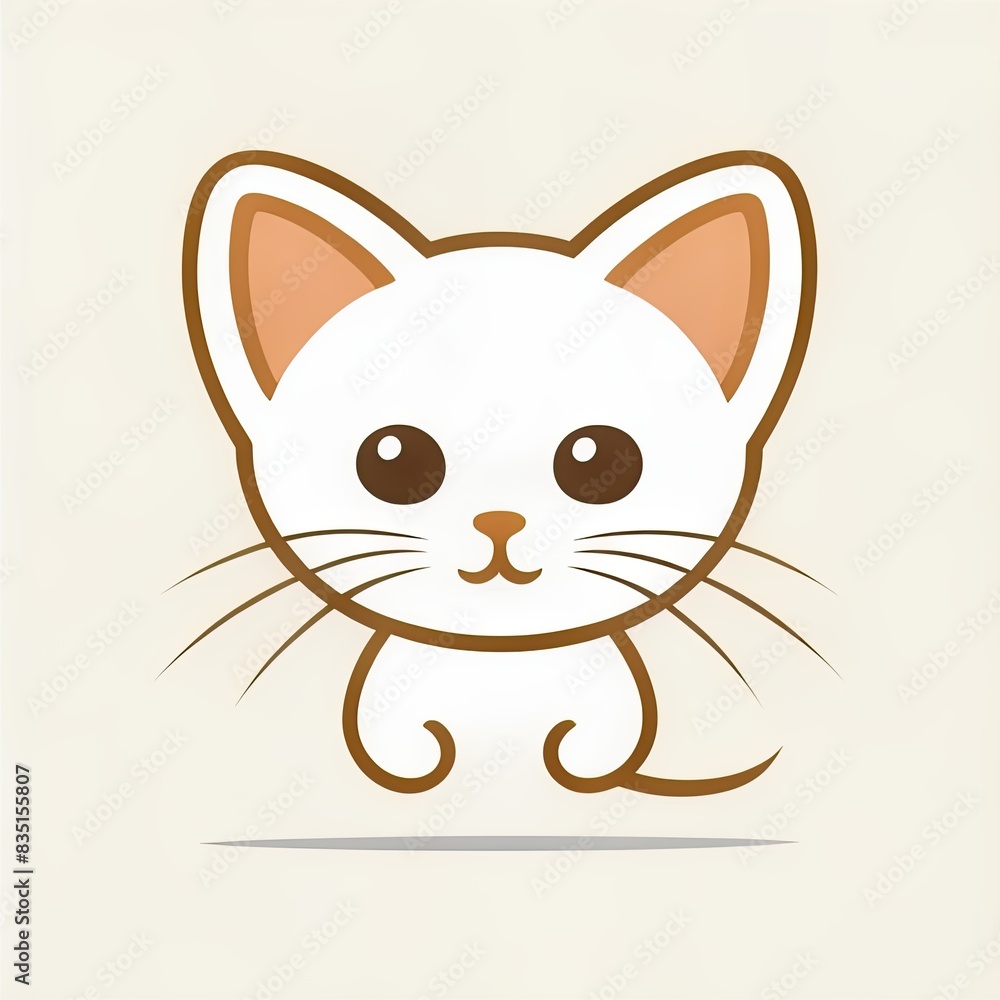 Obraz premium illustration of a cat. logo cat. icon cat. symbol cat. cat cute logo agency. logo app. logo promotion