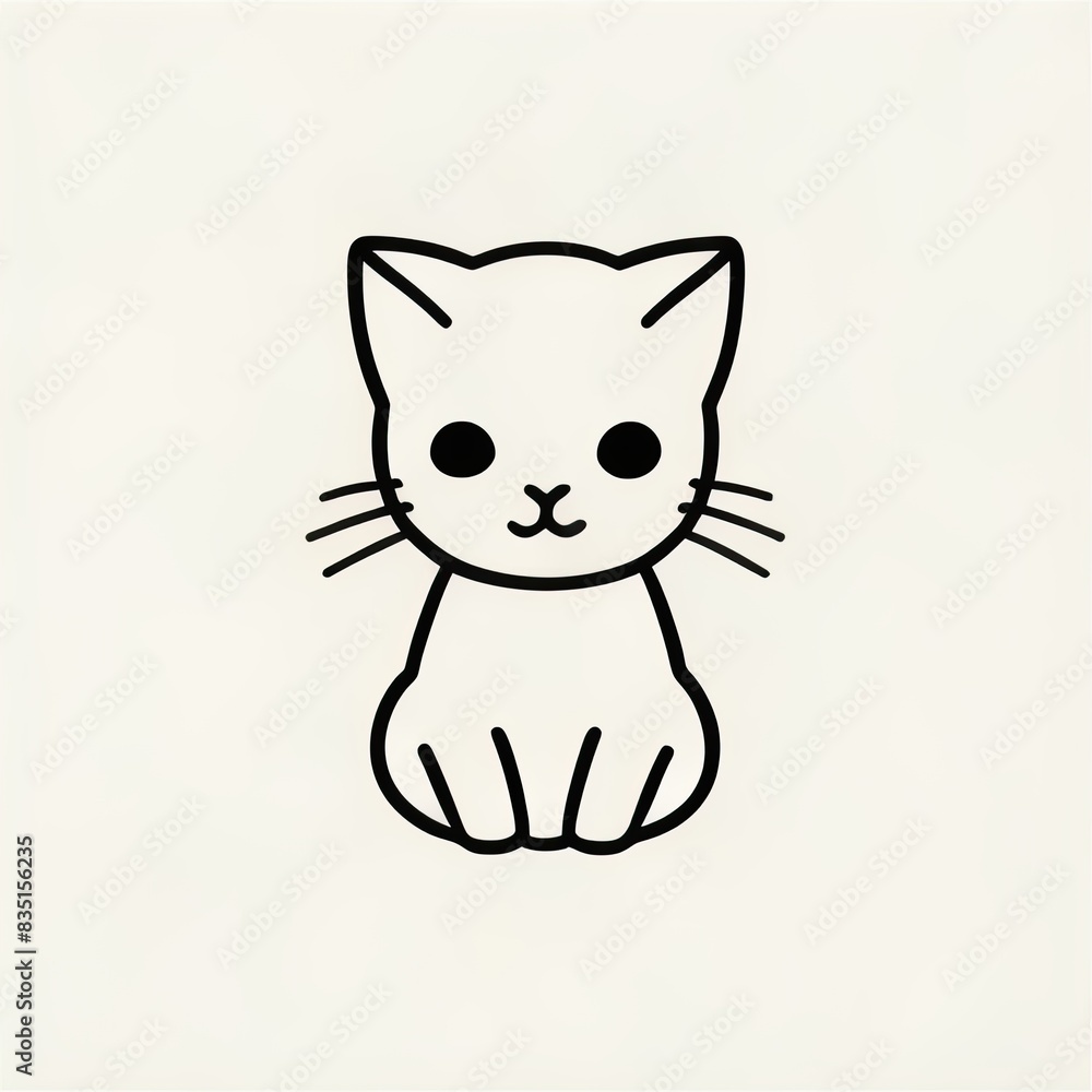 Fototapeta premium illustration of a cat. logo cat. icon cat. symbol cat. cat cute logo agency. logo app. logo promotion