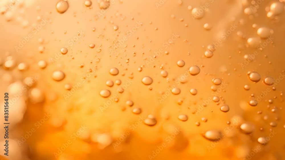 Golden Ale with Bubbles in Glass Golden Ale with Bubbles in Glass