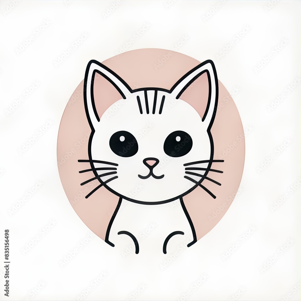 cat logo cute