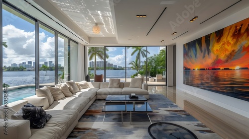 Elegant modern living room on the Water