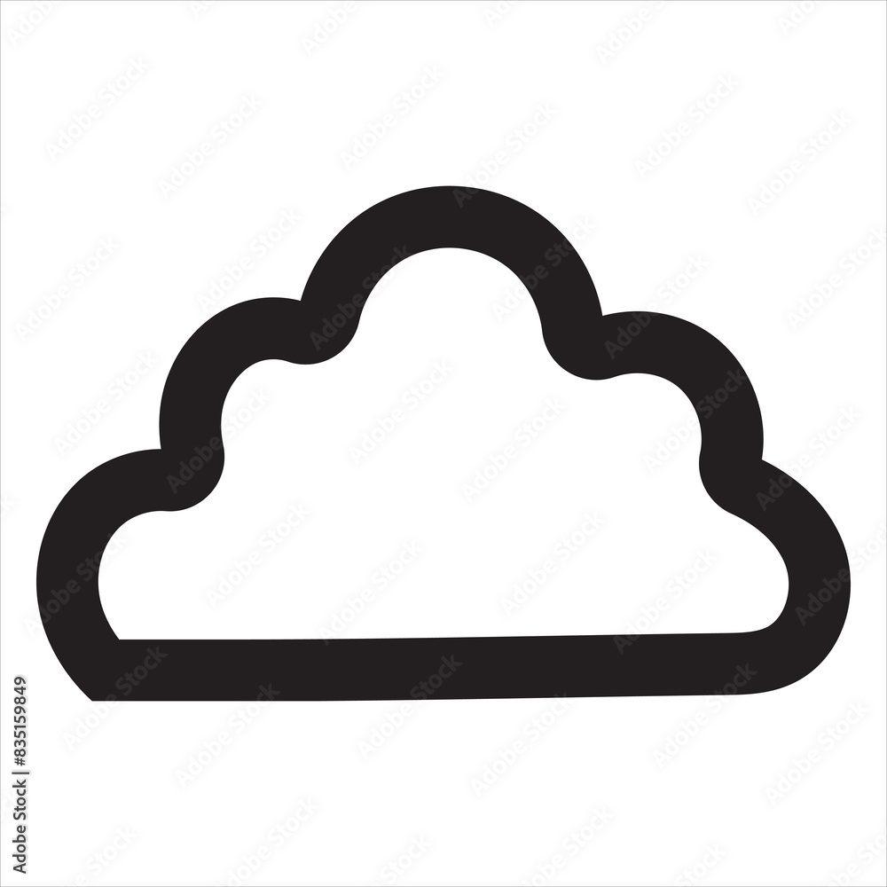 Cloud hand painted with brush. Doodle cloud icon. Png clipart isolated on white background. EPS 10/AI Cloud hand painted with brush. Doodle cloud icon. Png clipart isolated on white background. EPS 10/AI