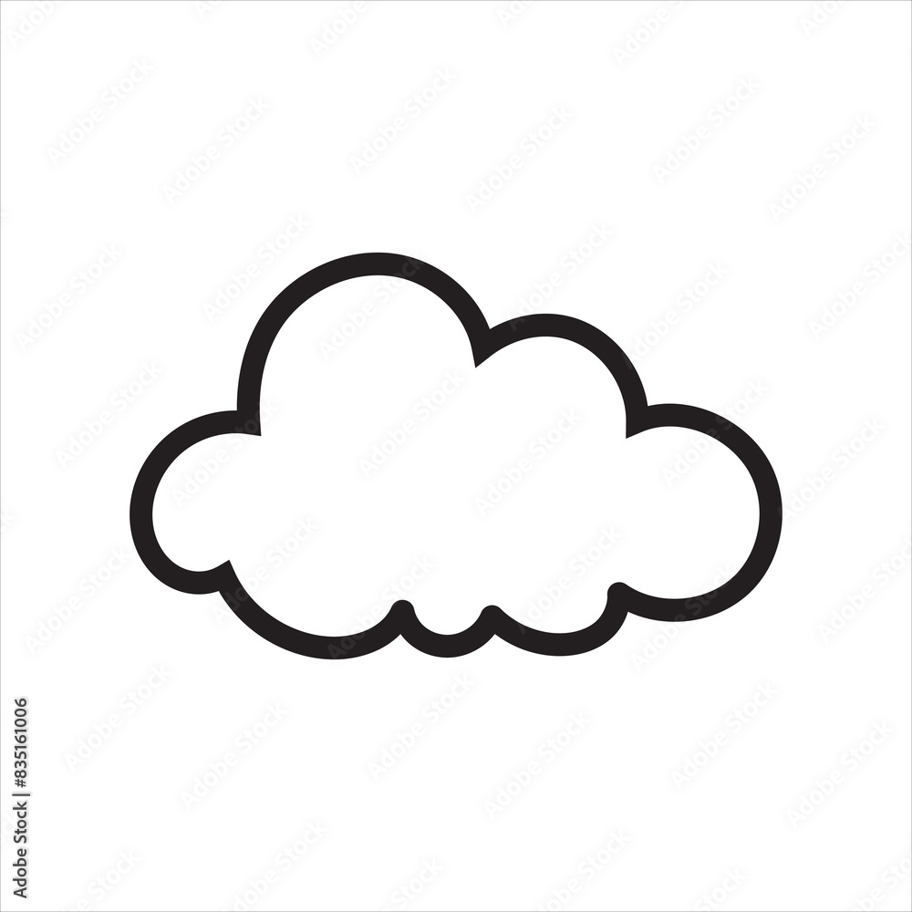 Cloud hand painted with brush. Doodle cloud icon. Png clipart isolated on white background. EPS 10/AI Cloud hand painted with brush. Doodle cloud icon. Png clipart isolated on white background. EPS 10/AI