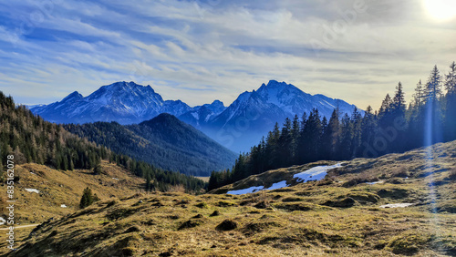 Winter landscape on the German Alps near Königssee photo