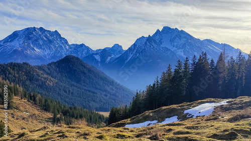 Winter landscape on the German Alps near Königssee