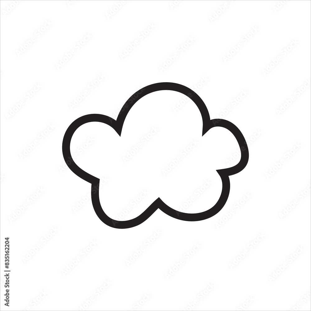 Cloud hand painted with brush. Doodle cloud icon. Png clipart isolated on white background. EPS 10/AI Cloud hand painted with brush. Doodle cloud icon. Png clipart isolated on white background. EPS 10/AI