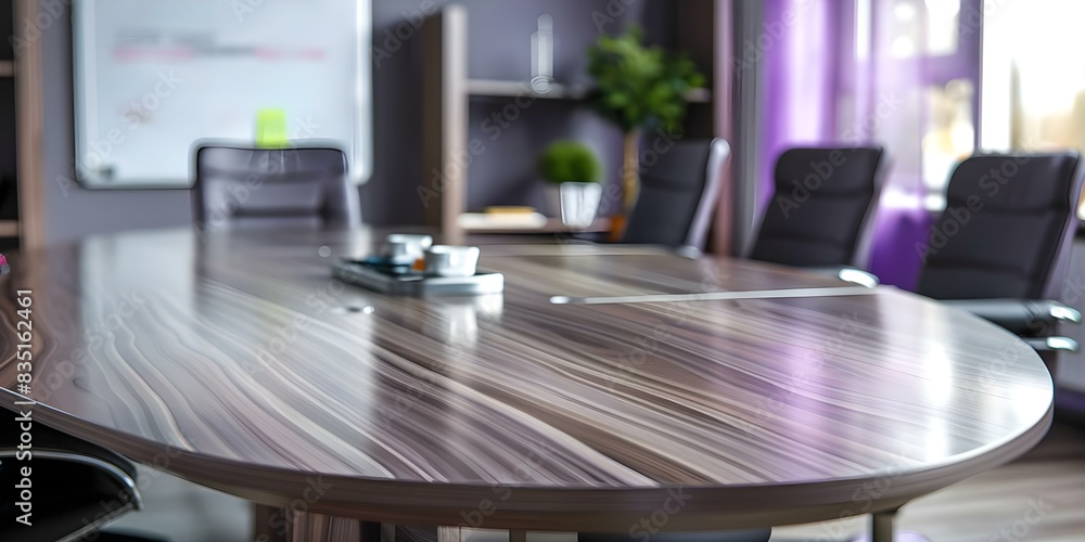 Oval conference table with whiteboard in meeting room for presentations. Concept Meeting Room Setup, Whiteboard Presentations, Oval Conference Table Oval conference table with whiteboard in meeting room for presentations. Concept Meeting Room Setup, Whiteboard Presentations, Oval Conference Table