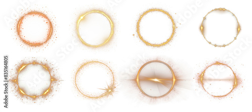 Gold circle light effect set