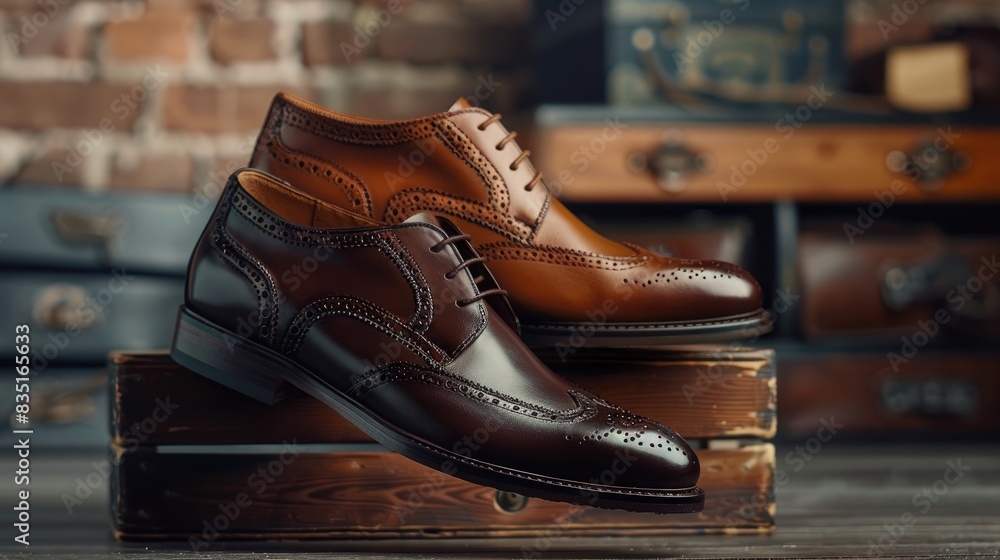 Photographing men s shoes in a studio for promoting products Photographing men s shoes in a studio for promoting products