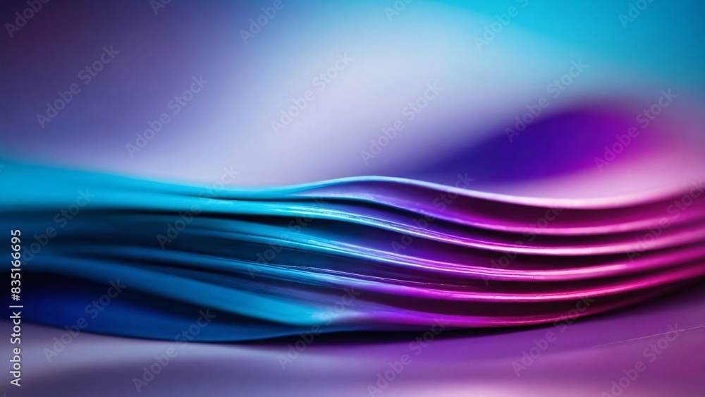 Abstract Wavy Paper Art - A vibrant stack of blue to purple gradient papers with a soft glow Abstract Wavy Paper Art - A vibrant stack of blue to purple gradient papers with a soft glow