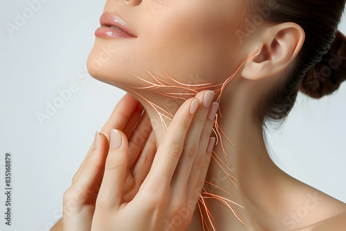 Woman Lymphatic drainage system 