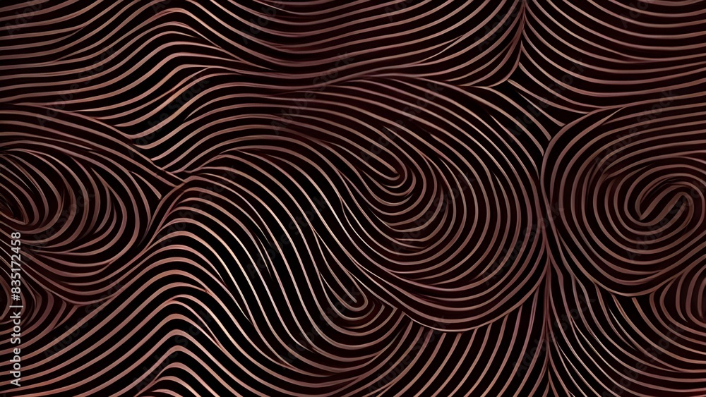 Fototapeta premium Black swirly seamless background wallpaper