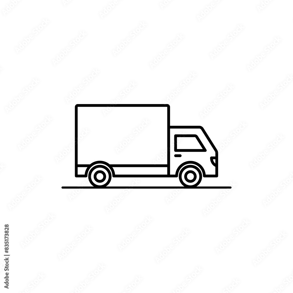 Fast shipping delivery truck outline icon Fast shipping delivery truck outline icon