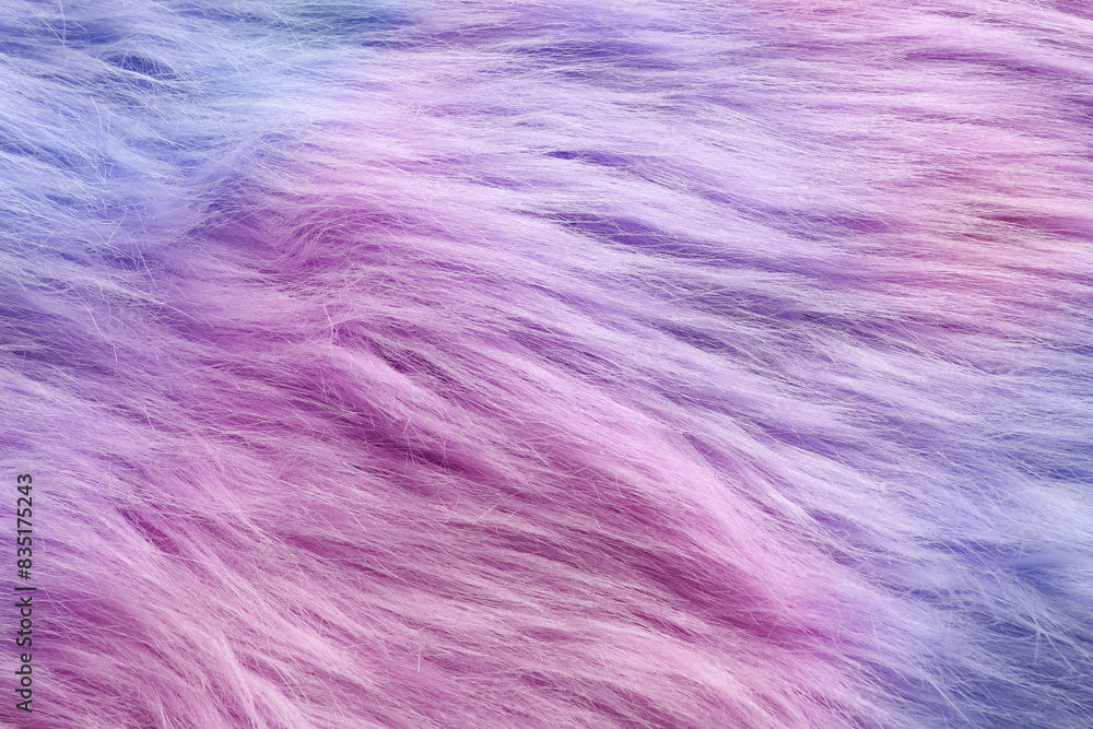 Obraz premium Texture of colorful faux fur as background, closeup