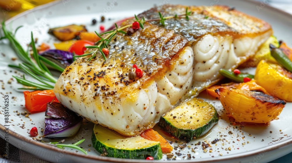 Vegetable side dish served with fish Vegetable side dish served with fish
