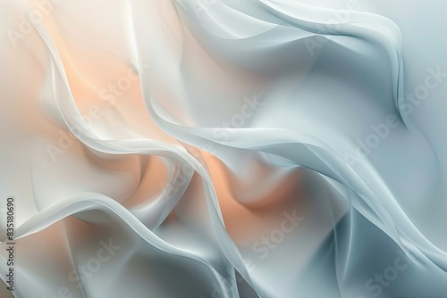 Gentle curves in light hues, creating a calming and abstract representation of health photo