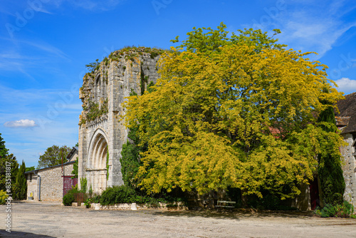 Saint André Tower ruin in Château-Landon, a rural village of the Gâtinais in the French department of Seine-et-Marne, France photo