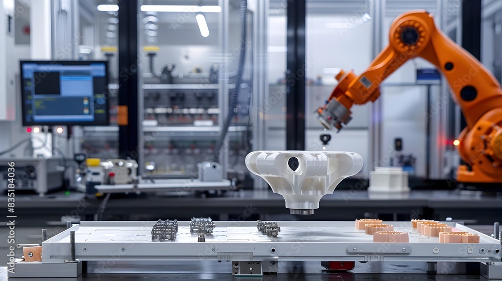 Additive Manufacturing in a High-tech Lab: 3D Printers Creating Complex Parts Additive Manufacturing in a High-tech Lab: 3D Printers Creating Complex Parts