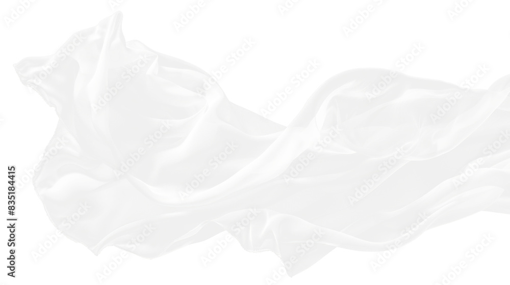 Obraz premium white satin cloth isolated on white or transparent png