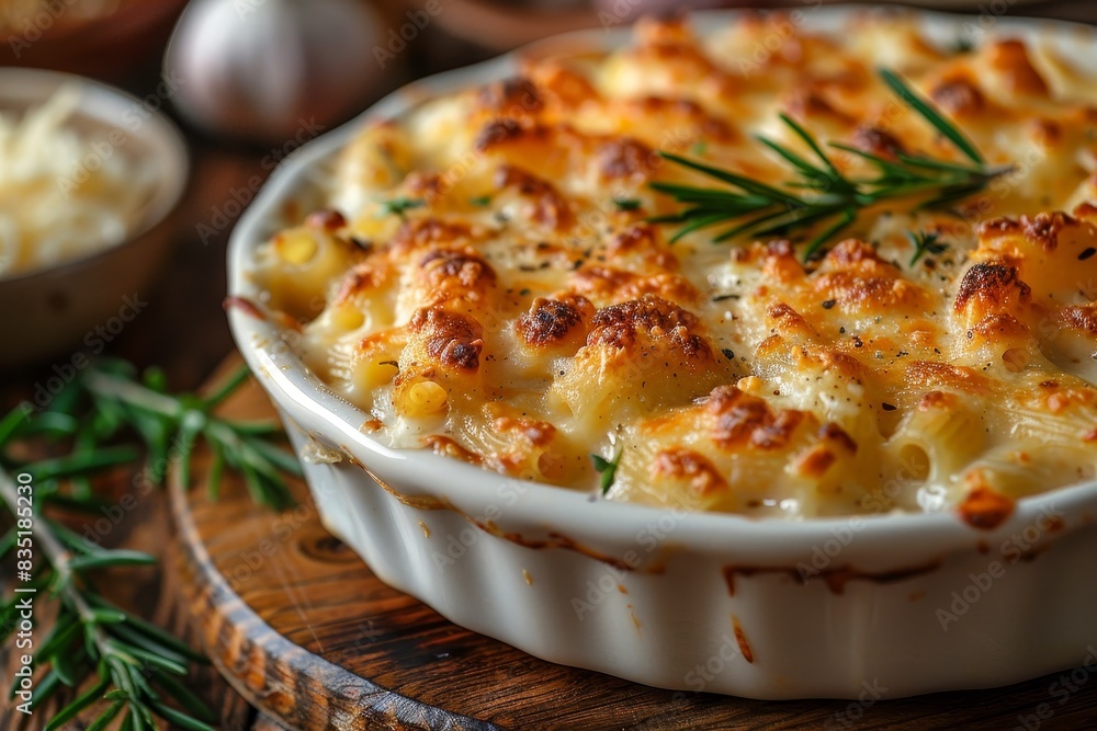 Mac and Cheese - Creamy macaroni with a golden cheese crust. Mac and Cheese - Creamy macaroni with a golden cheese crust.