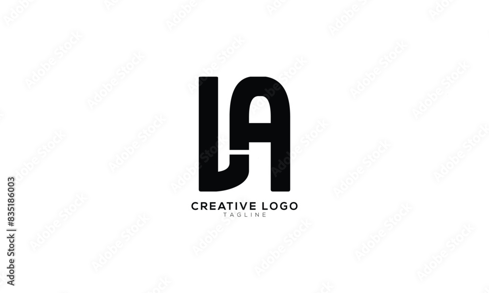 LA Abstract initial monogram letter alphabet logo design LA Abstract initial monogram letter alphabet logo design