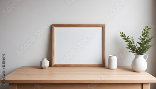 Clean Aesthetic Scandinavian style table with decorations. Zen. Spiritual  © Gia