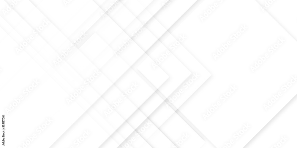 Abstract geometric background banner and business technology concept, White background business line pattern of geometry, soft white or grey abstract modern geometric lines.
