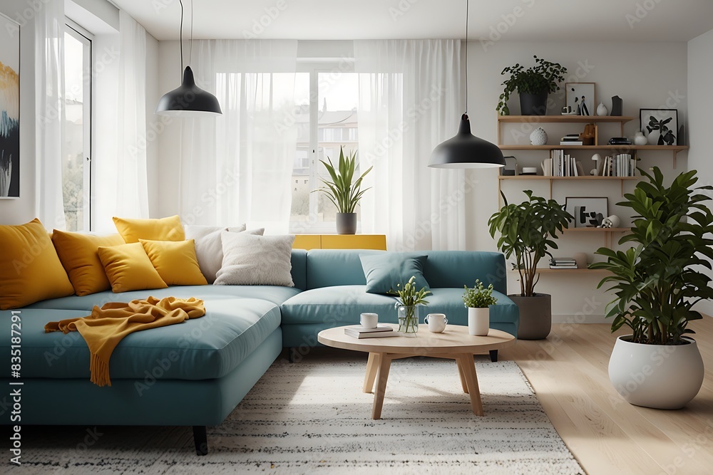 modern living room with sofa modern living room with sofa