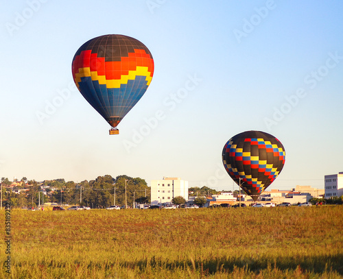 hot air balloon in flight