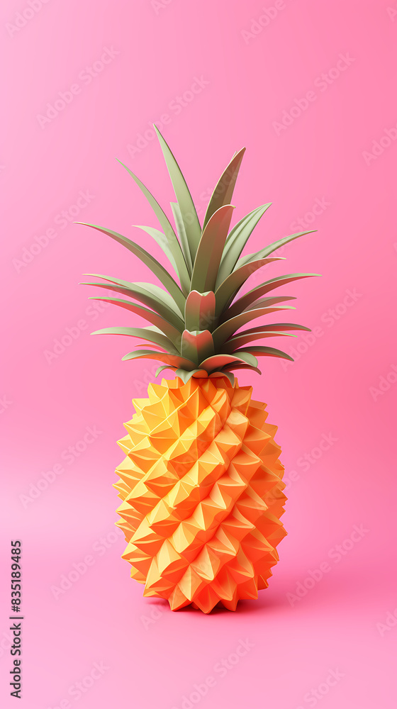 Paper pineapple, handmade concept Paper pineapple, handmade concept
