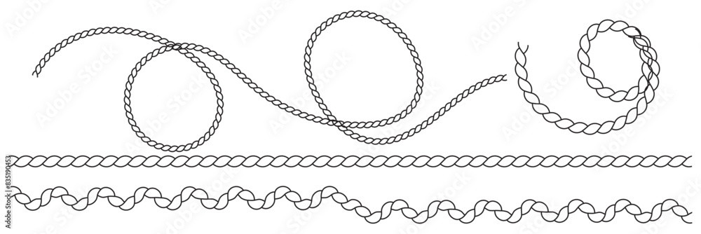 Fototapeta premium Rope icon, vector illustration. Vector illustration isolated on a white background for design and web.