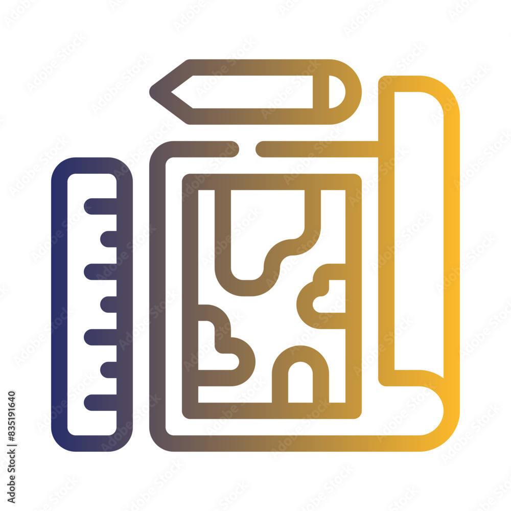 drawing gradient icon drawing gradient icon