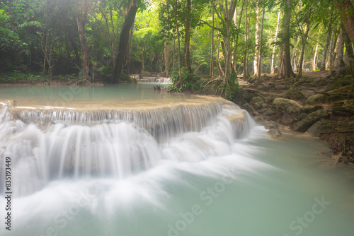 Erawan Waterfall, Erawan National Park in Kanchanaburi, Thailand	