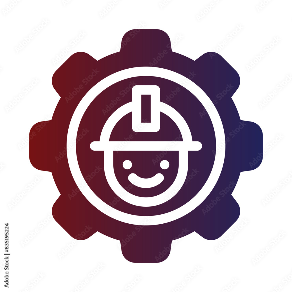 worker flat gradient icon worker flat gradient icon