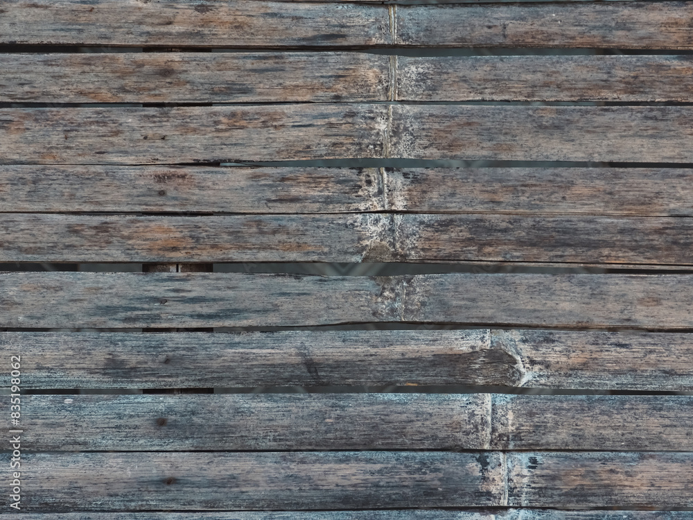 Obraz premium Dried bamboo table surface for an organic vintage background. 