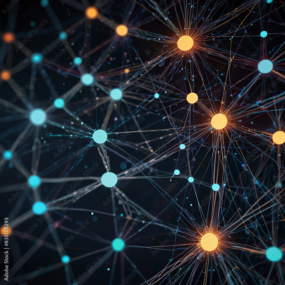 Powered Data Analytics, showcasing a network of interconnected nodes processing vast amounts of data. Powered Data Analytics, showcasing a network of interconnected nodes processing vast amounts of data.