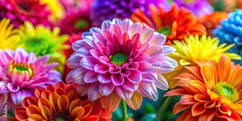 Close-up shot of colorful flowers with focus on delicate petals and vibrant colors, flowers, floral, nature, bloom, blossom, petals, vibrant, colors, close-up, botanical, garden, spring
