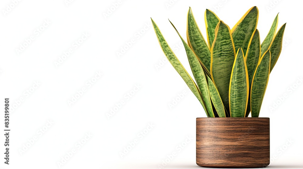 Snake Plant in beautiful pot, indoor, isolate photo stock, white background, no shadow, no logo Snake Plant in beautiful pot, indoor, isolate photo stock, white background, no shadow, no logo