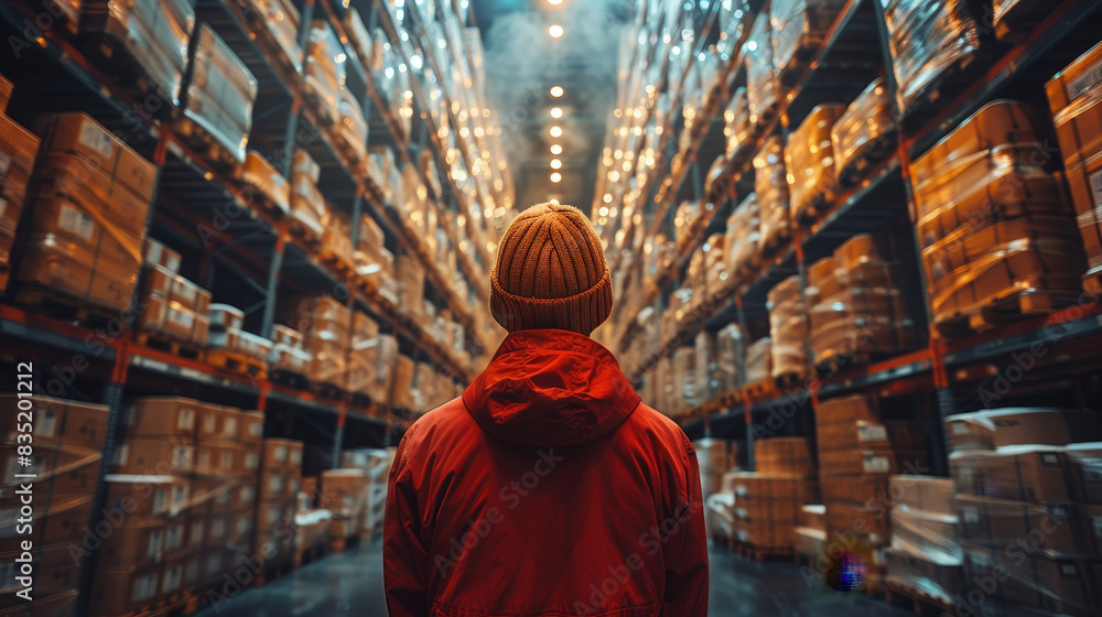 Checking product stocks of workers at the warehouse. Checking product stocks of workers at the warehouse.