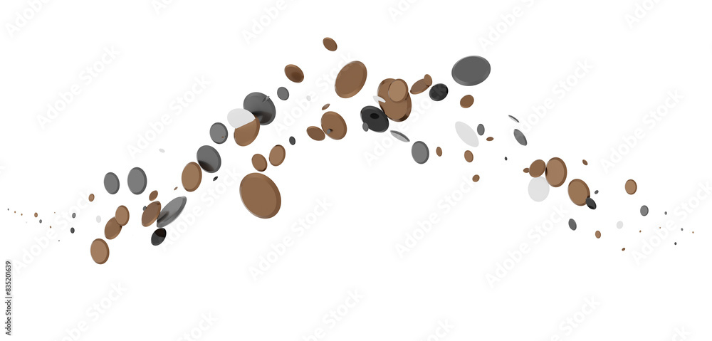 Multicolored confetti on white Multicolored confetti on white