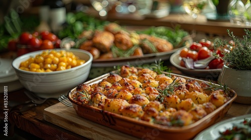 Wallpaper Mural table with a variety of food on it Torontodigital.ca