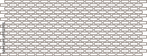 Brick wall vector illustration outline design.